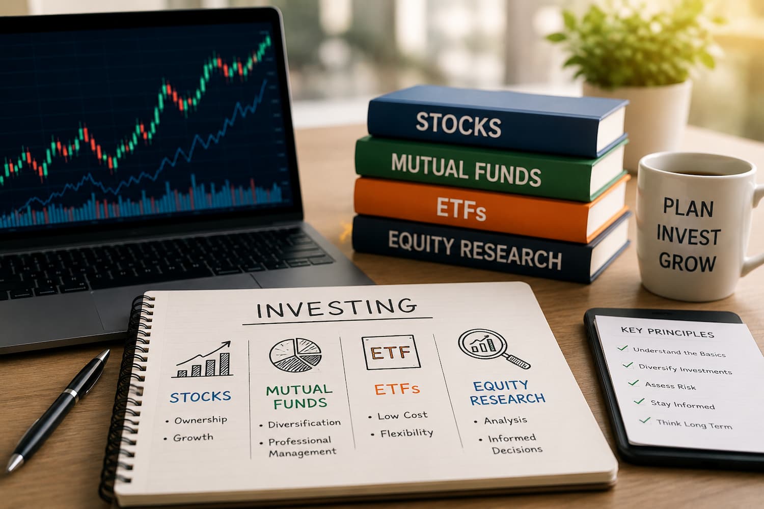 A Beginner’s Guide to Stocks, Mutual Funds, ETFs and Equity Research